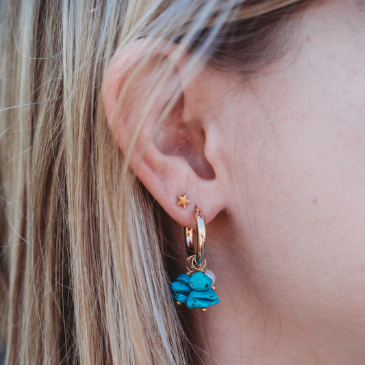 la•Label Jewelry Earrings Pendant natural stone pearl LE-041