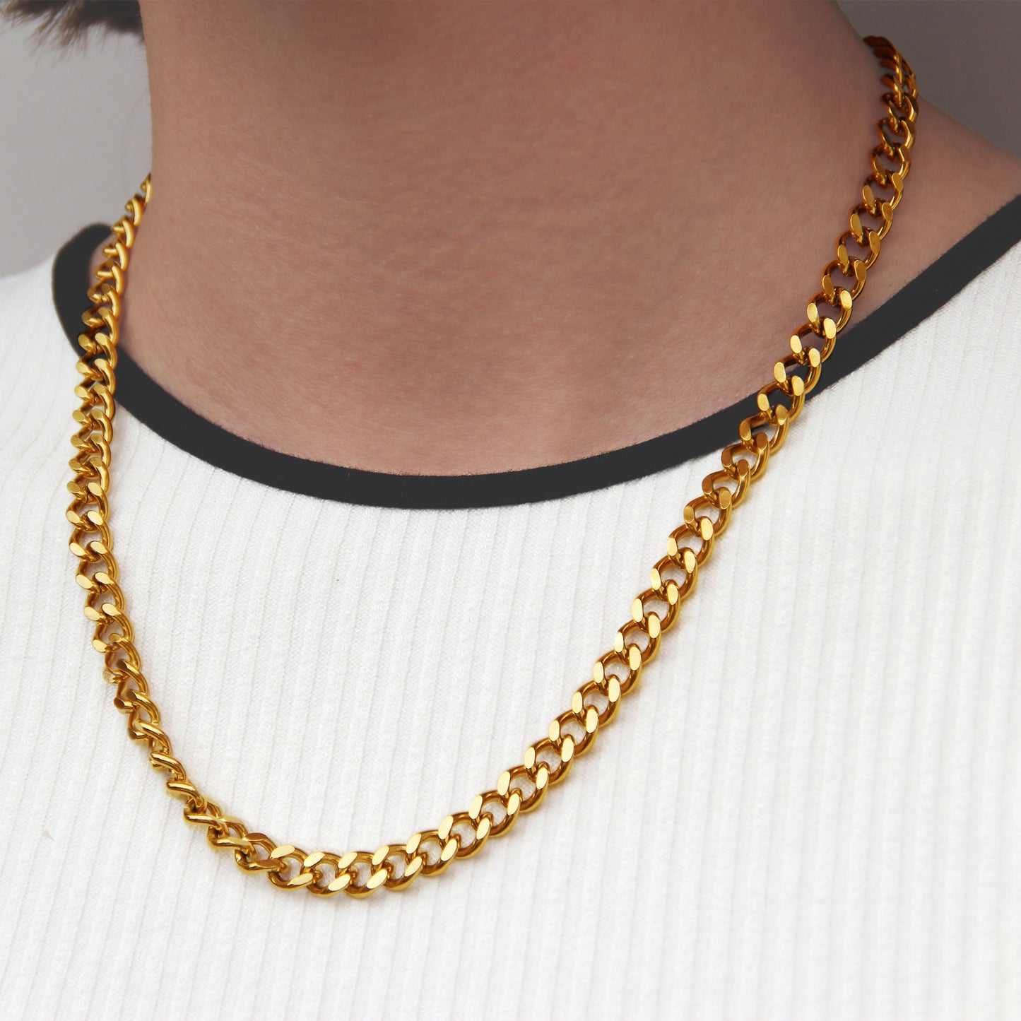 la·Label Jewelry Necklace Chunky Chain Big