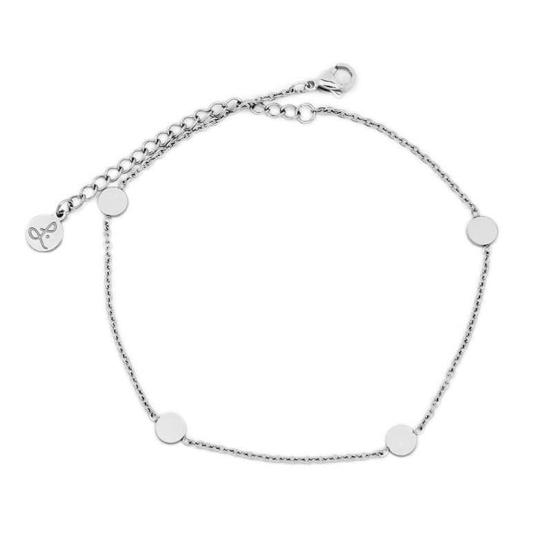la•label Jewelry Anklet 4 plates LA-001-PLD