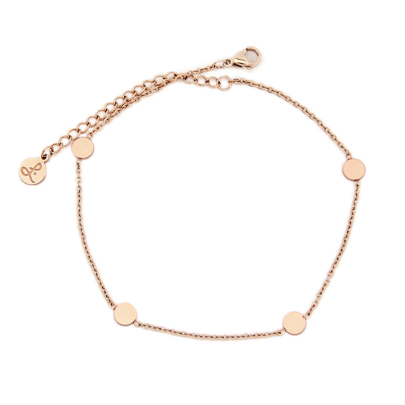 la•label Jewelry Anklet 4 plates LA-001-PLD