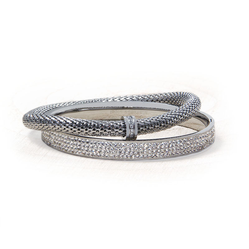 la·Label Jewelry Bracelet Mesh Cubic Zirconia LB-009-ZIR