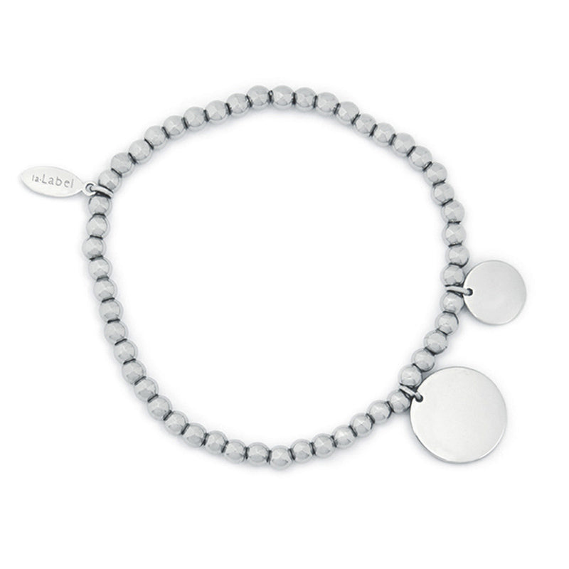 la·Label Jewelry Bracelet Ball Beads small disc pendants LB-020-BAL