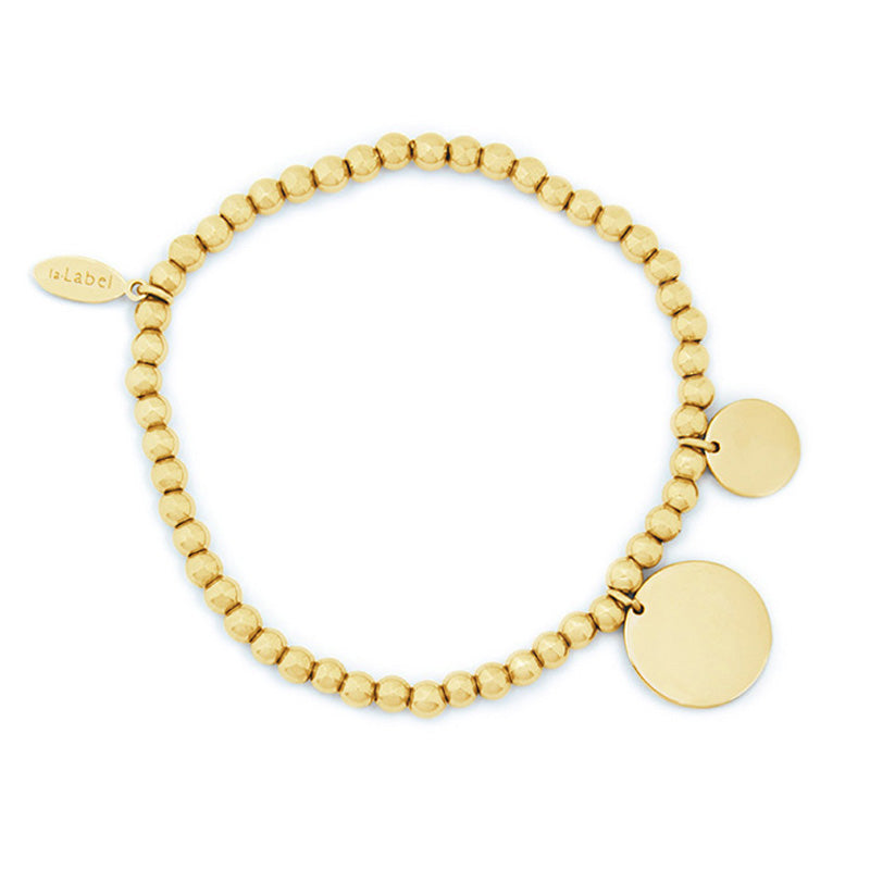la·Label Jewelry Bracelet Ball Beads small disc pendants LB-020-BAL