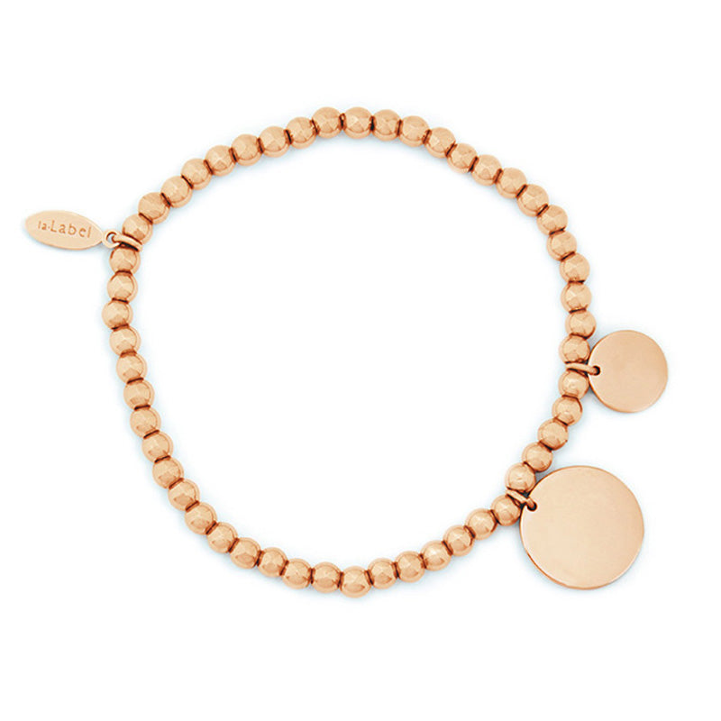 la·Label Jewelry Bracelet Ball Beads small disc pendants LB-020-BAL
