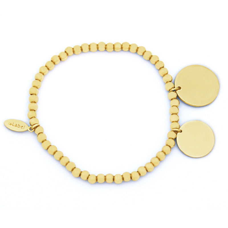 la·Label Jewelry Bracelet Ball Beads large disc pendants LB-021-BAL