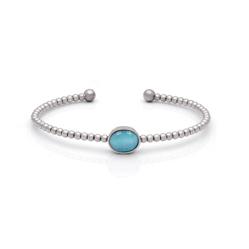 la·Label Jewelry Cuff Ball Cateye LB-022-TUR