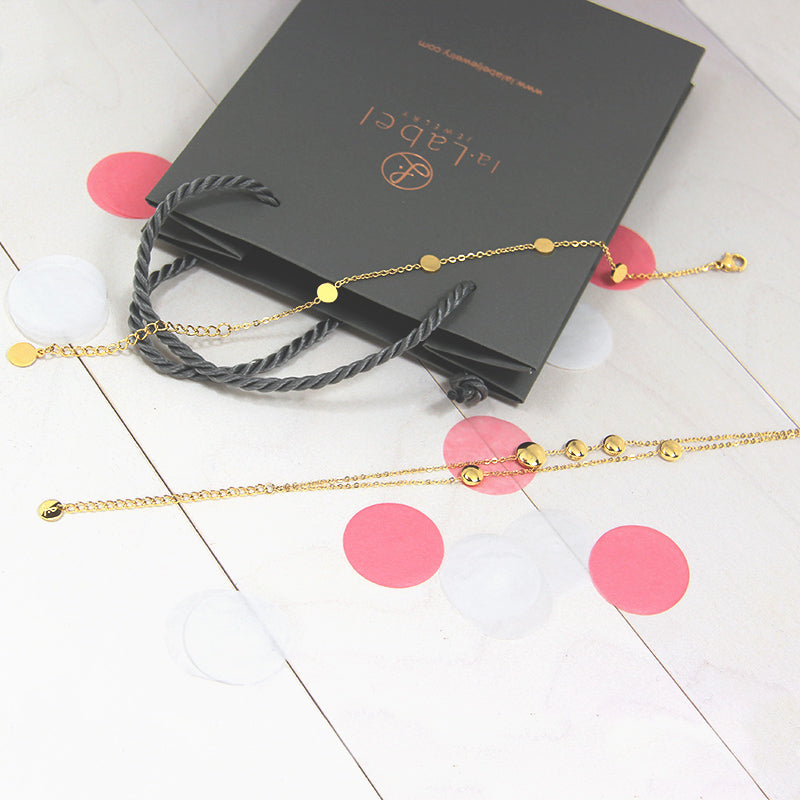 la·Label Jewelry Bracelet Small Plates LB-034-PLD
