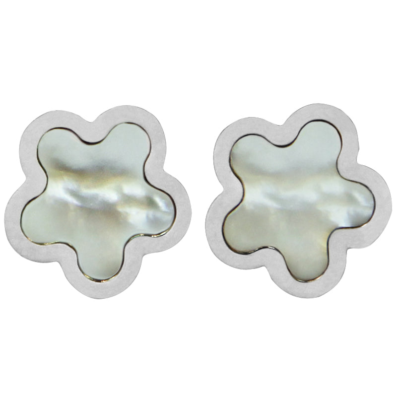 la•Label Jewelry Studs flower mother of pearl LE-003-FLO