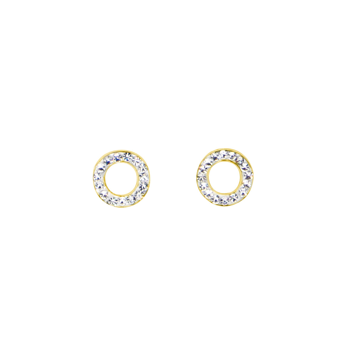 la•Label Jewelry Studs Open Circle cubic zirconia LE-005-CIR