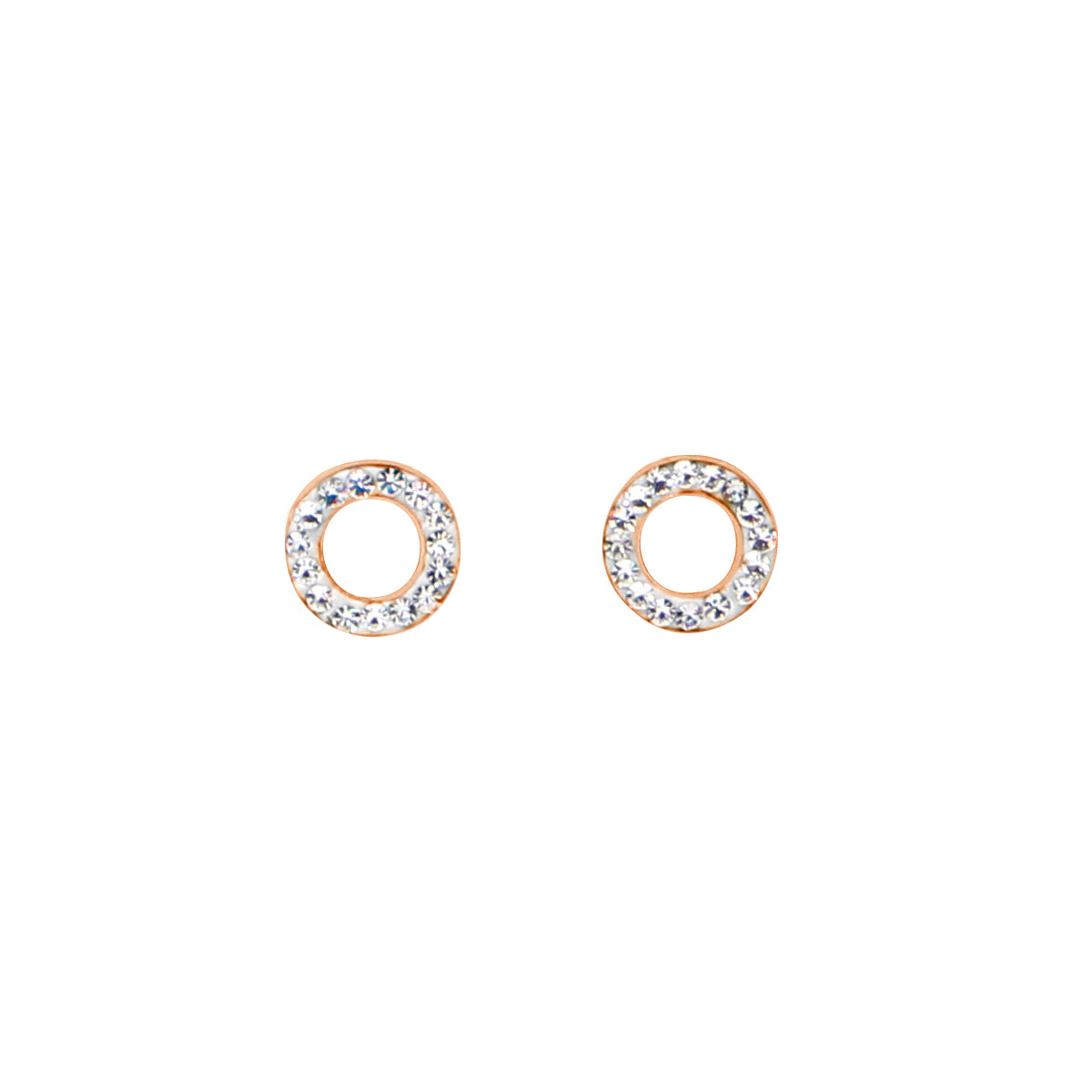 la•Label Jewelry Studs Open Circle cubic zirconia LE-005-CIR