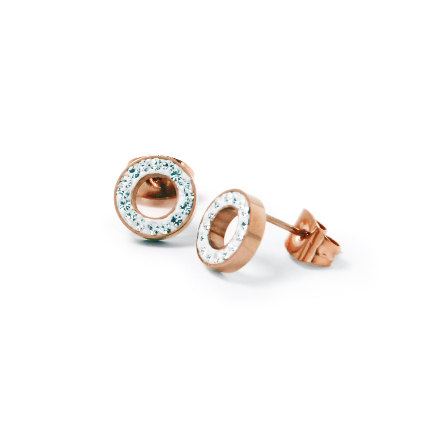 la•Label Jewelry Studs Open Circle cubic zirconia LE-005-CIR