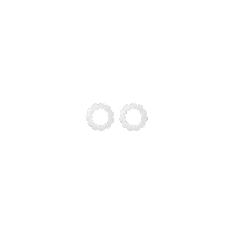 la•Label Jewelry Studs Open Circle Wave LE-007-WAV