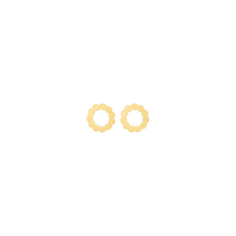 la•Label Jewelry Studs Open Circle Wave LE-007-WAV