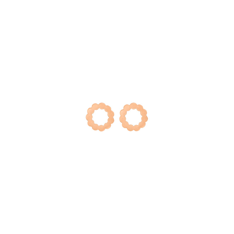 la•Label Jewelry Studs Open Circle Wave LE-007-WAV