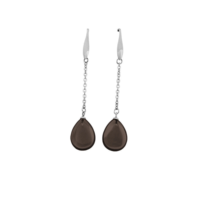 la•Label Jewelry Earrings Chain Pendant Smokey Topaz LE-010-SMT
