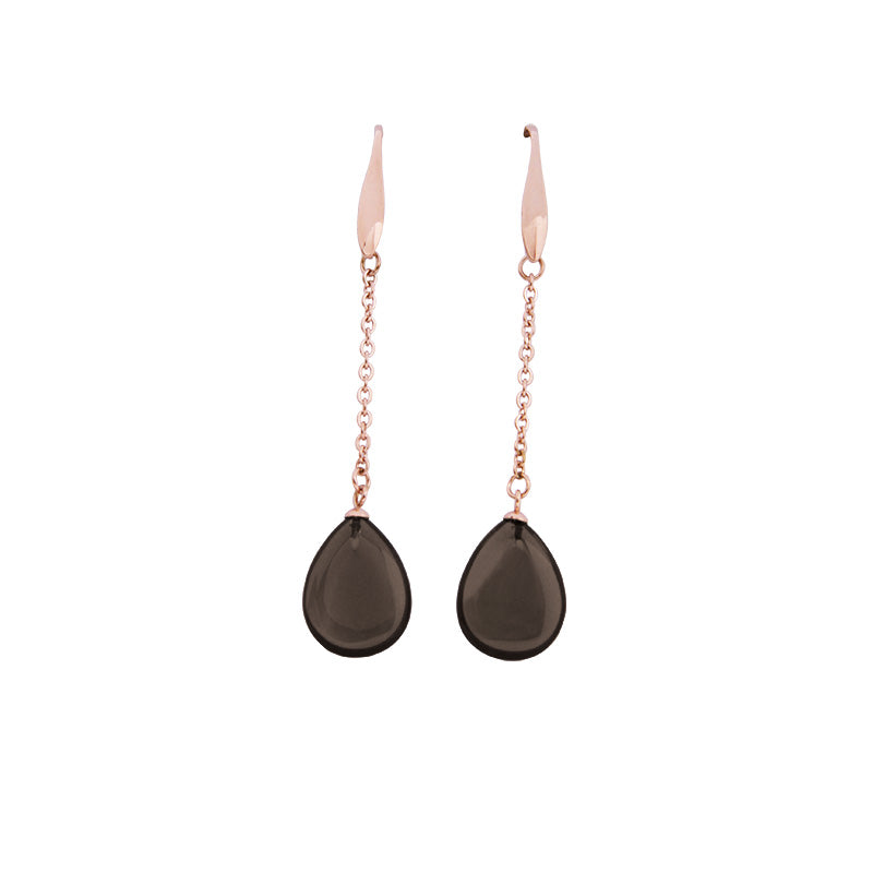 la•Label Jewelry Earrings Chain Pendant Smokey Topaz LE-010-SMT