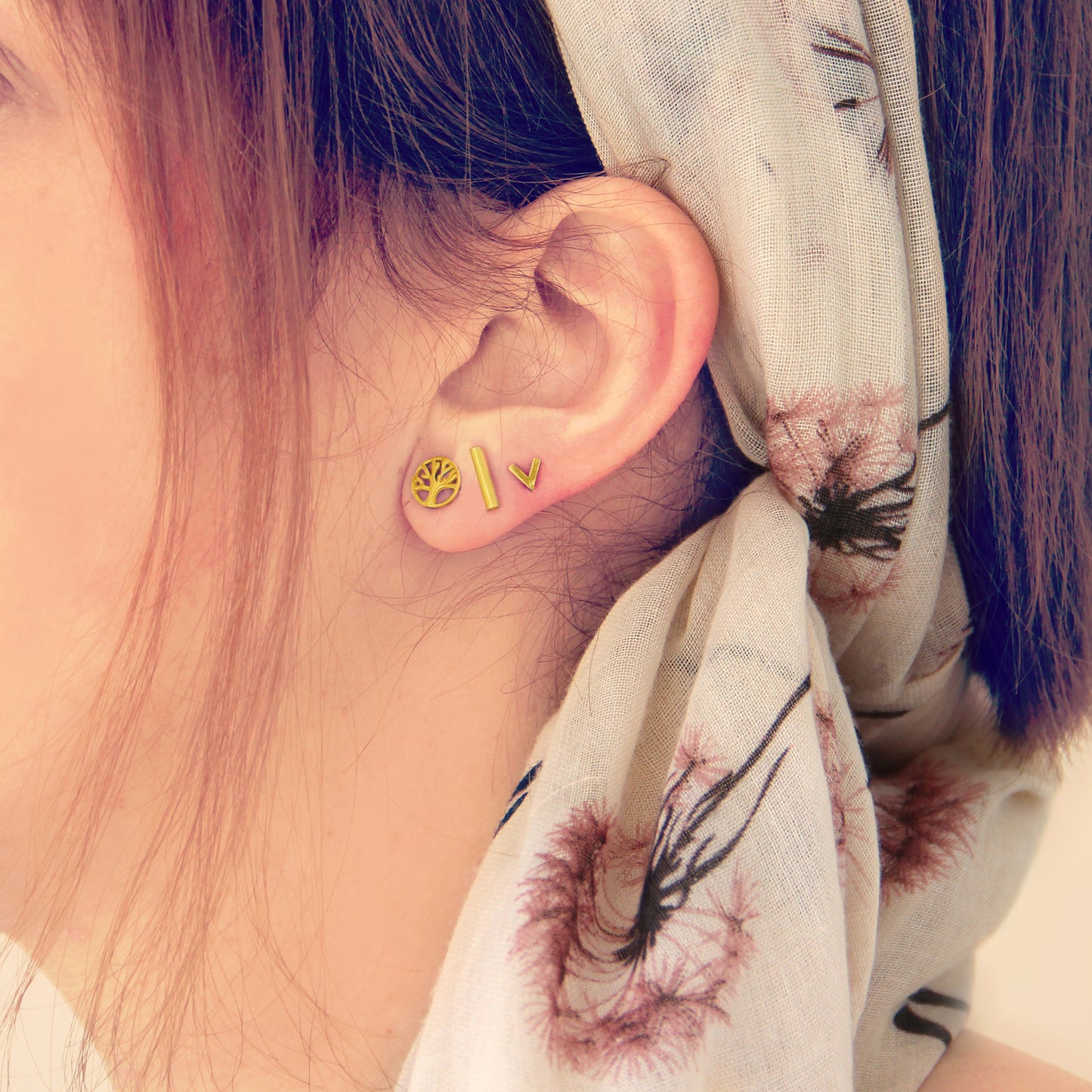 la•Label Jewelry Studs Tree of Life LE-012-TRE