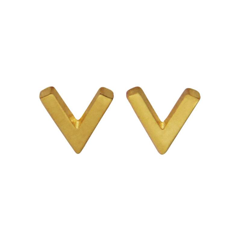 la•Label Jewelry Studs V-shape small LE-014-VHV
