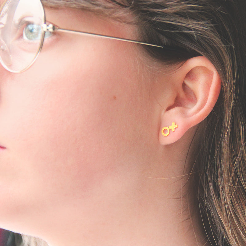 la·Label Jewelry Studs Cross X LE-020-IKS