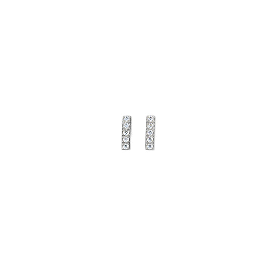 la•Label Jewelry Studs Cubic Zirconia Bar LE-024-ZTR