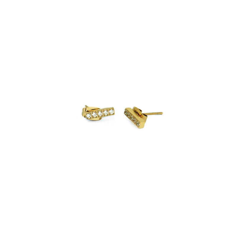 la•Label Jewelry Studs Cubic Zirconia Bar LE-024-ZTR