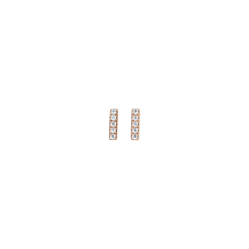 la•Label Jewelry Studs Cubic Zirconia Bar LE-024-ZTR