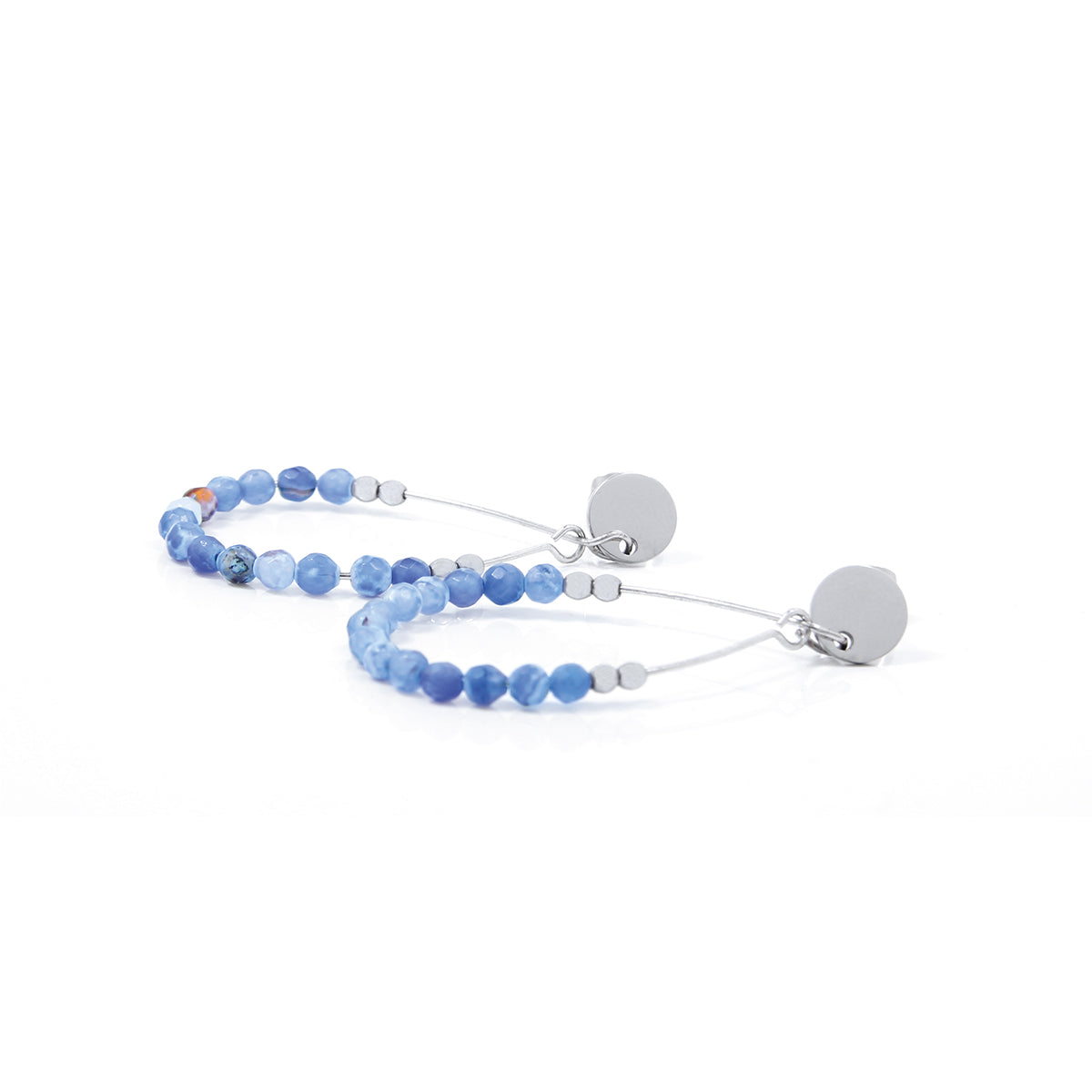 la•Label Jewelry Earrings Wire Drops Precious Beads LE-027