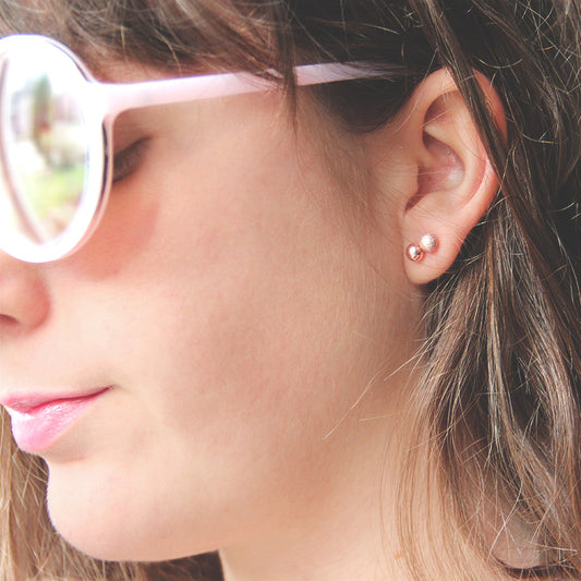 la•Label Jewelry Studs Ball Shiny Polish LE-033-BAL