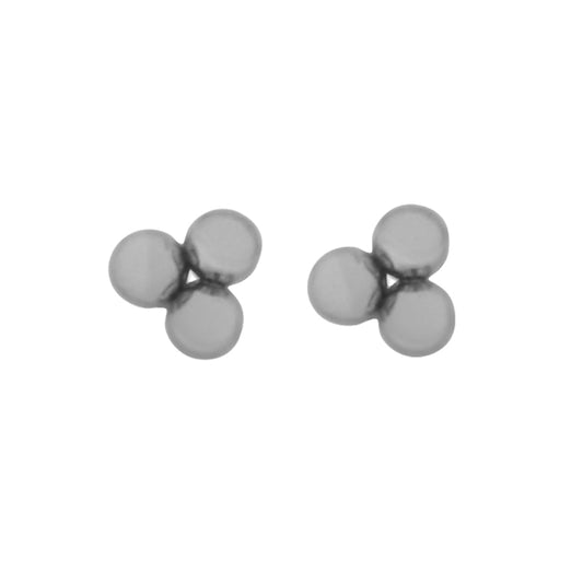 la•Label Jewelry Studs Triple Ball LE-032-SBA