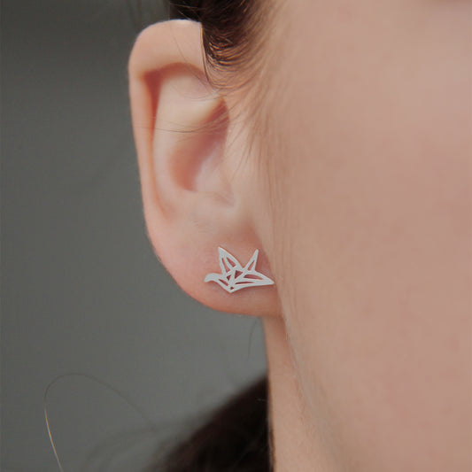 la•Label Jewelry Studs Origami Bird LE-040-ORB