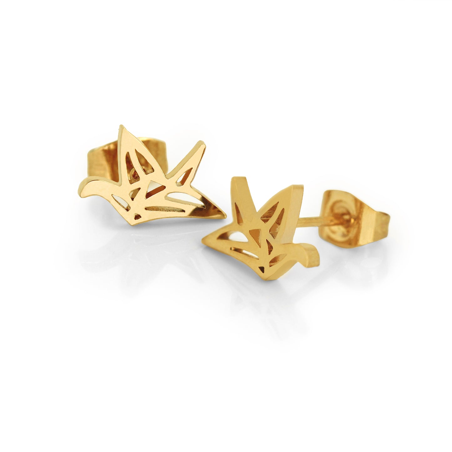 la•Label Jewelry Studs Origami Bird LE-040-ORB