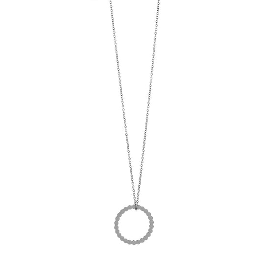 la·Label Jewelry Necklace circle wave pendant