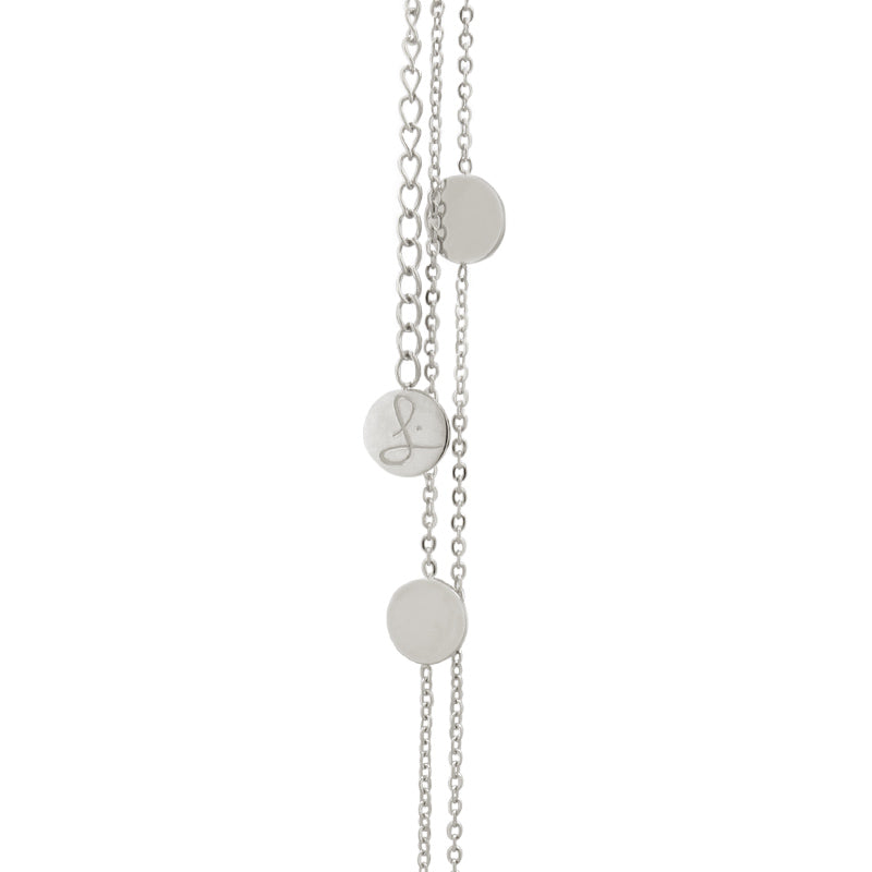 la·Label Jewelry Necklace round plates LN-008-PLD
