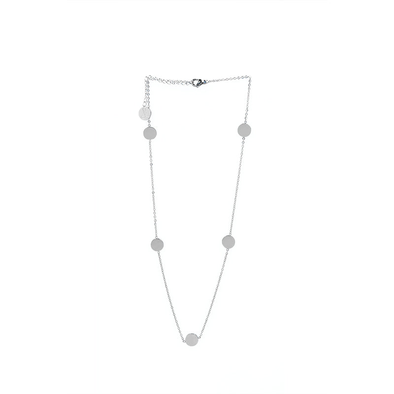 la·Label Jewelry Necklace round plates LN-008-PLD