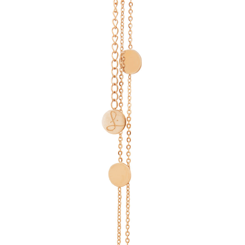 la·Label Jewelry Necklace round plates LN-008-PLD