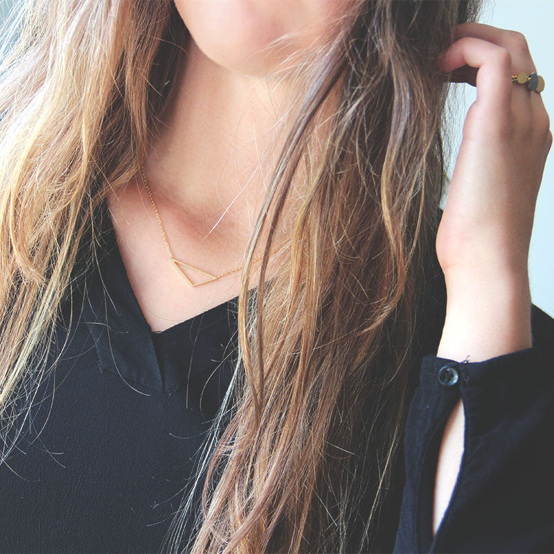 la·Label Jewelry Necklace open triangle LN-014-GEO