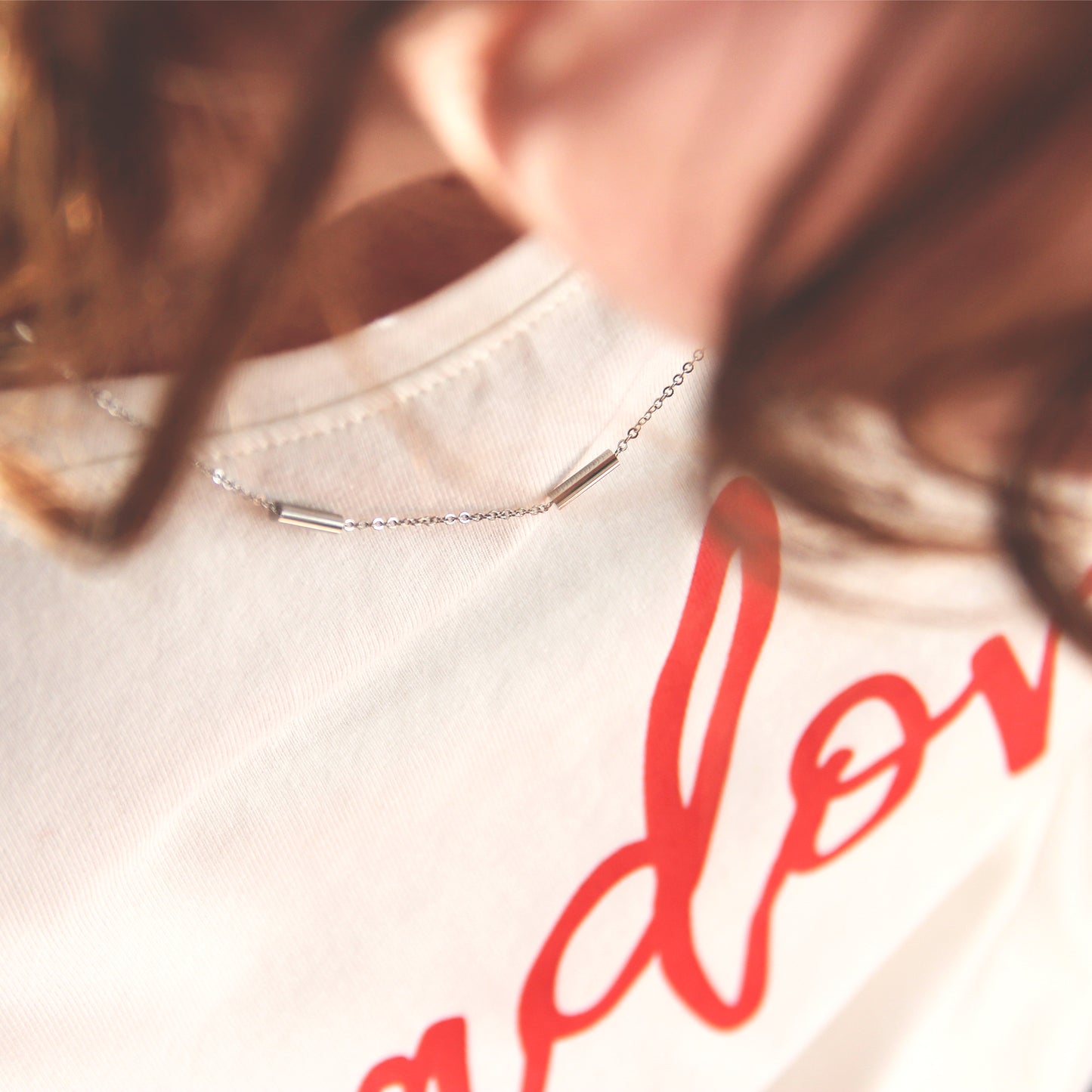 la·Label Jewelry Necklace 5 bars LN-020-STS
