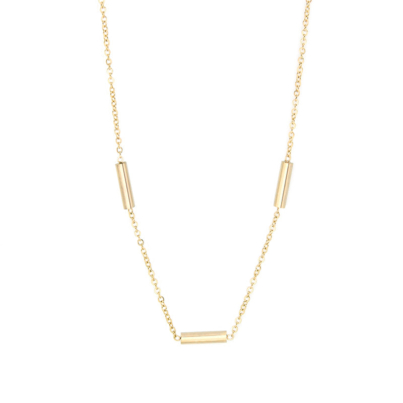 la·Label Jewelry Necklace 5 bars LN-020-STS