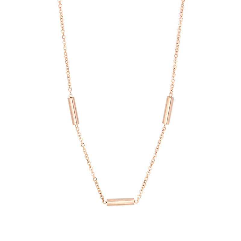 la·Label Jewelry Necklace 5 bars LN-020-STS