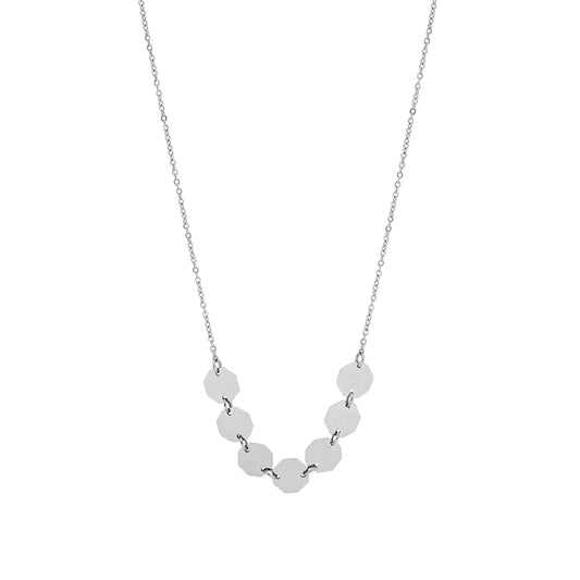 la·Label Jewelry Necklace octagon plates