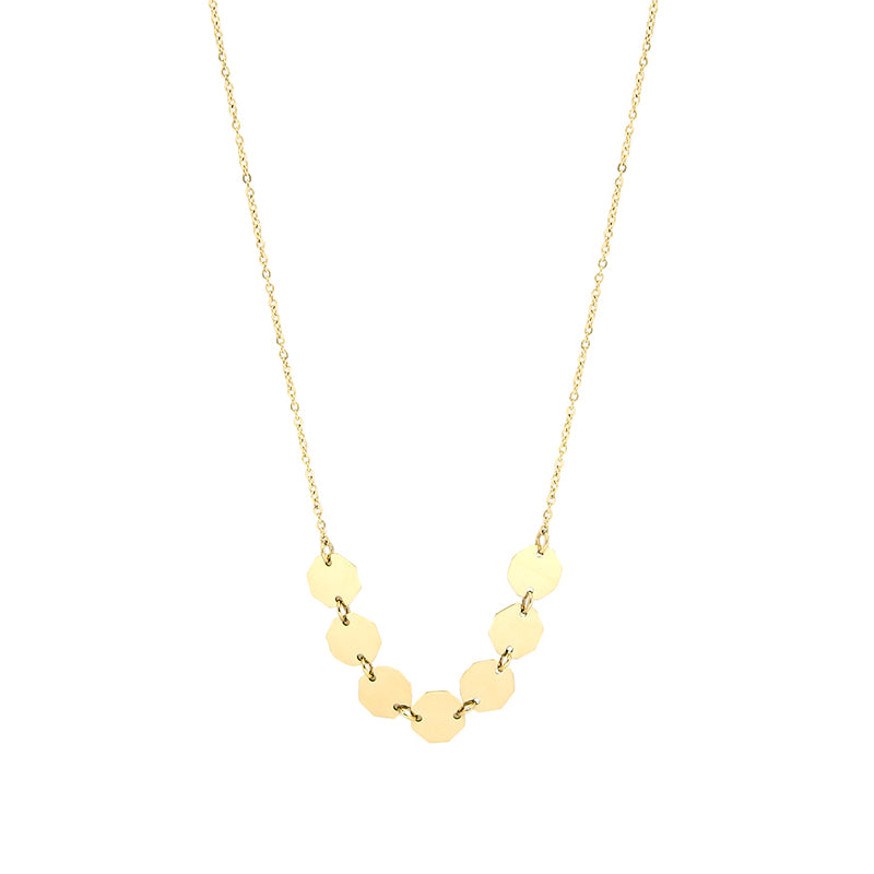 la·Label Jewelry Necklace octagon plates LN-022-OCT