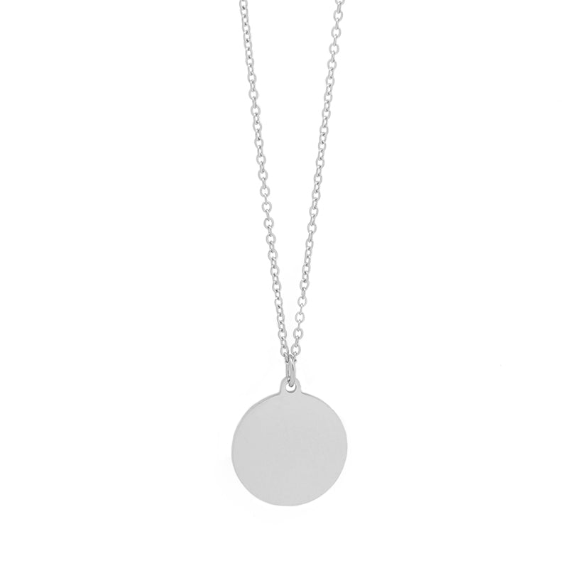 la·Label Jewelry Necklace large disc NL-028-PLA