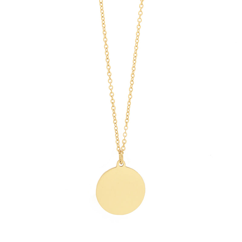 la·Label Jewelry Necklace large disc NL-028-PLA