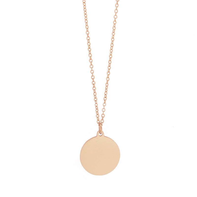 la·Label Jewelry Necklace large disc NL-028-PLA