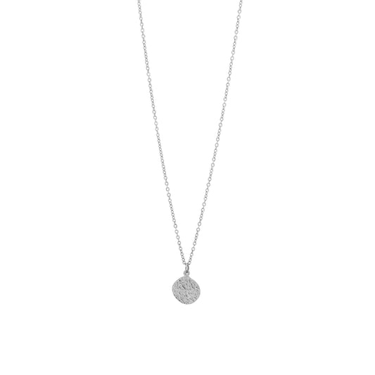 la·Label Jewelry Necklace single hamered coin pendant LN-029-HCO