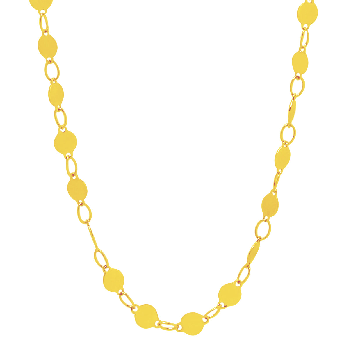 la·Label Jewelry Necklace mini plates chain LN-030-MPL-70