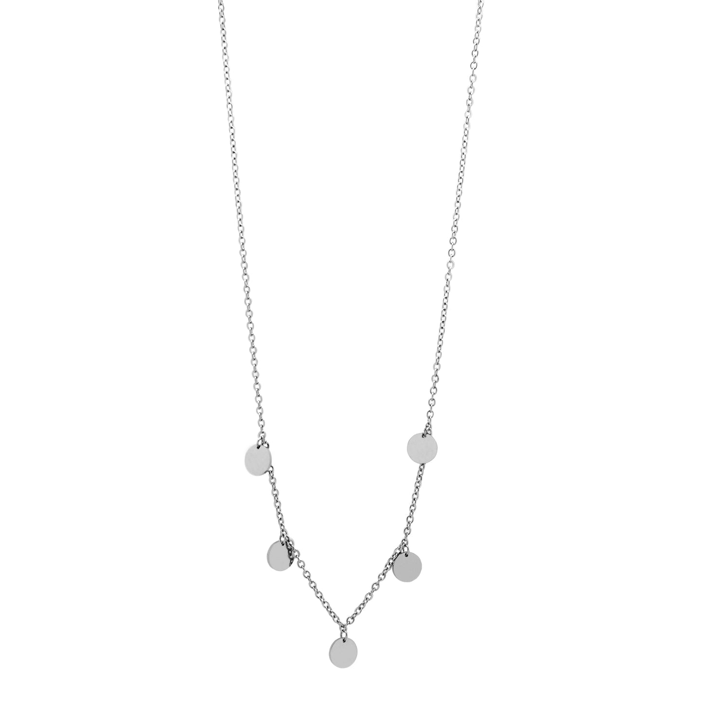 la·Label Jewelry Necklace 5 discs long LN-032-PLD-70