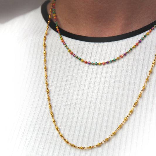 la·Label Jewelry Necklace Coloured Dots