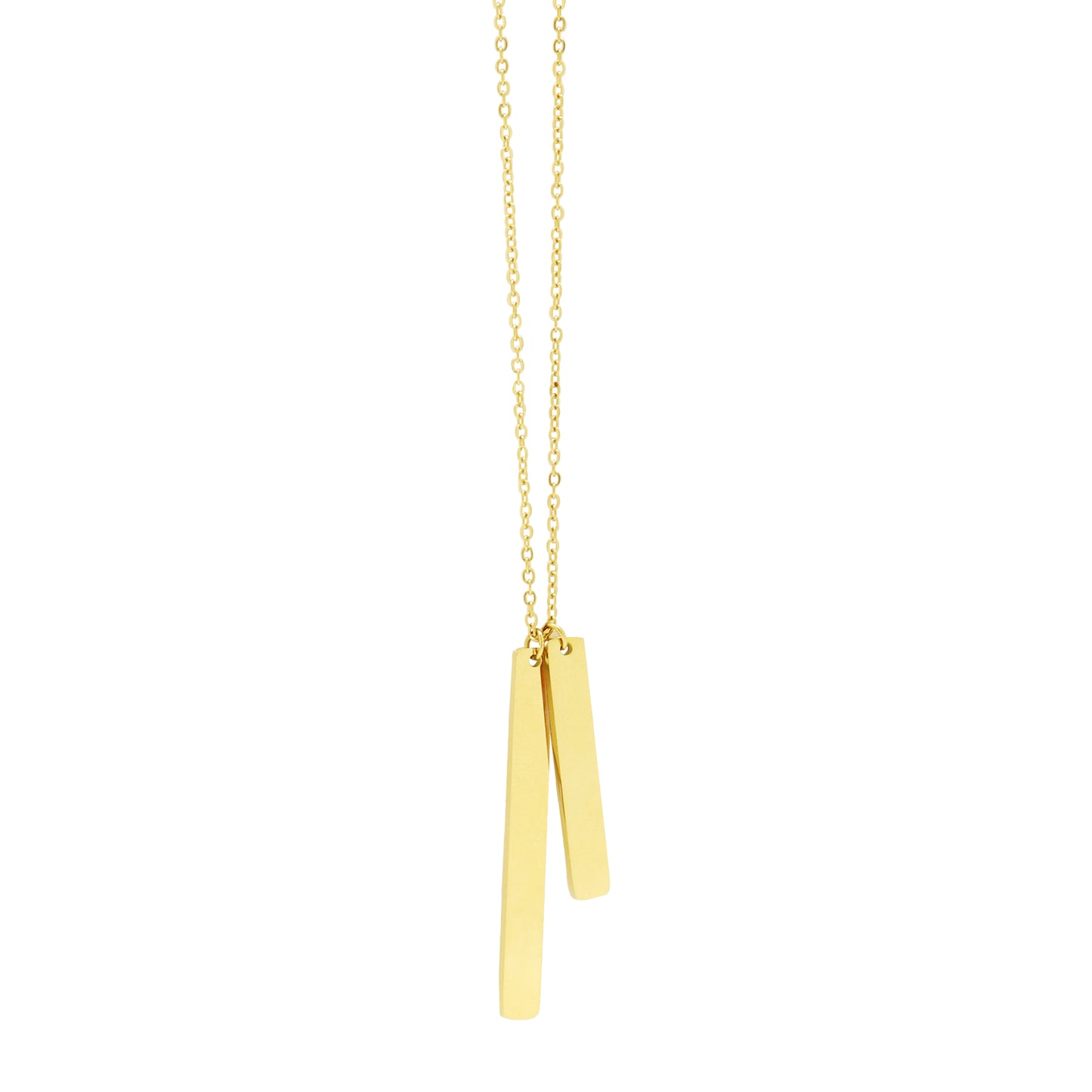 la·Label Jewelry Necklace Double Bar LN-039-DBR