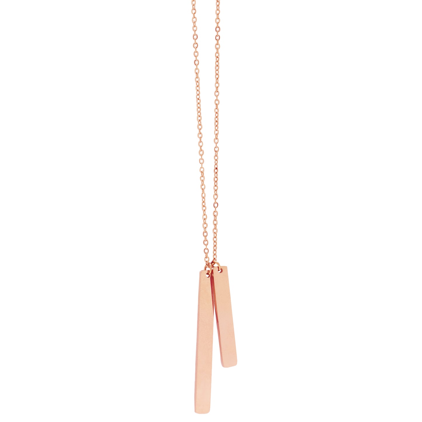la·Label Jewelry Necklace Double Bar LN-039-DBR